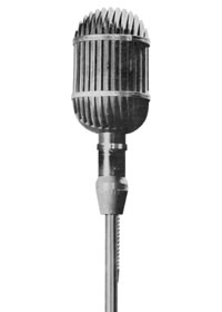 A vintage microphone from LP inlay