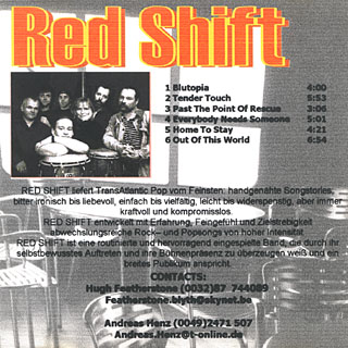 back cover of the Red Shift promotional CD