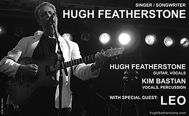 Flyer for Hugh's concert with Kim Bastian and special guest Leo at L'An Vert, Liege