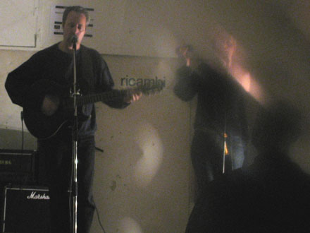 Hugh Featherstone and Kimbastian in the Rue Bunte studio, Berlin Hugh Featherstone and Kimbastian in the Rue Bunte studio, Berlin