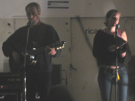 Hugh Featherstone and Kimbastian in the Rue Bunte Hugh Featherstone and Kimbastian onstage in the Rue Bunte