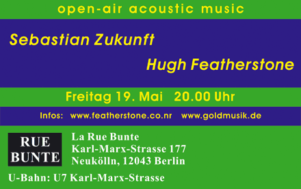 Hugh Featherstone concert flyer designed by David John Hugh Featherstone concert flyer designed by David John