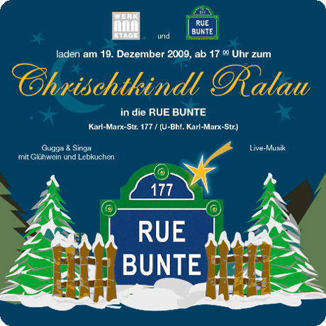 Chrischdkindl Ralau in die Rue Bunte