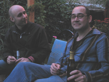 Ingo Geishecker und Larry im Rue Bunte Garten